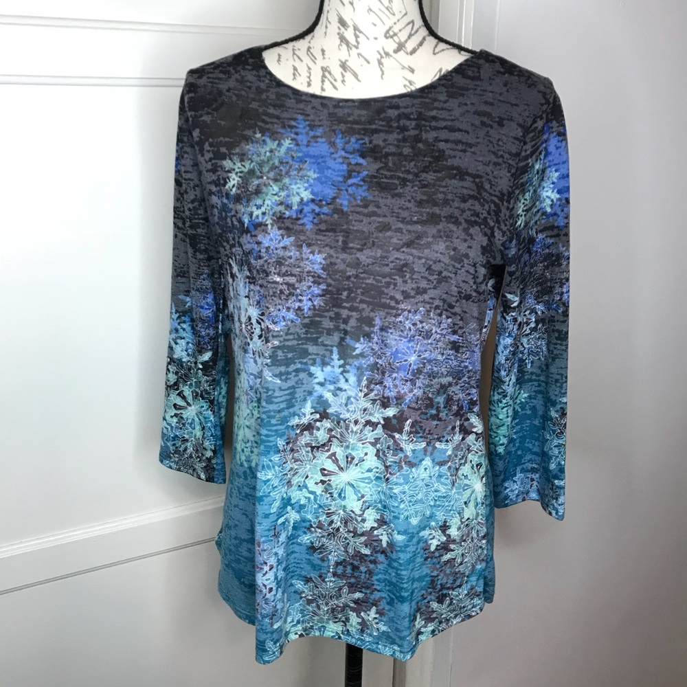 Coldwater Creek Scoop Neck Long Sleeve Shirt  XS